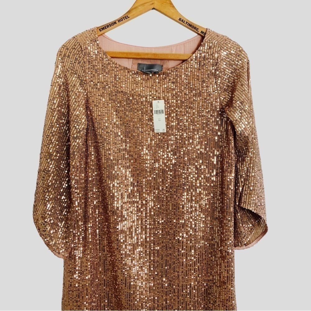NWT Anthropologie Metallic Sequin Tunic Dress Women’s XS Y2K Starling Whimsigoth - Picture 6 of 14